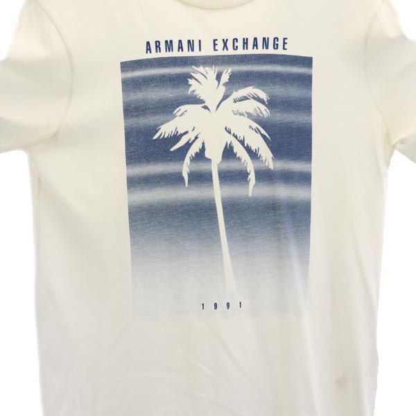 ARMANI EXCHANGE アルマーニエクスチェンジ プリント 半袖 Tシャツ S 白系 メンズ