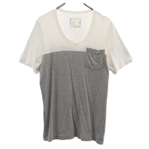 Sacai サカイ 日本製 半袖 Tシャツ 3 グレー系 胸ポケット メンズ