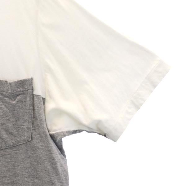 Sacai サカイ 日本製 半袖 Tシャツ 3 グレー系 胸ポケット メンズ