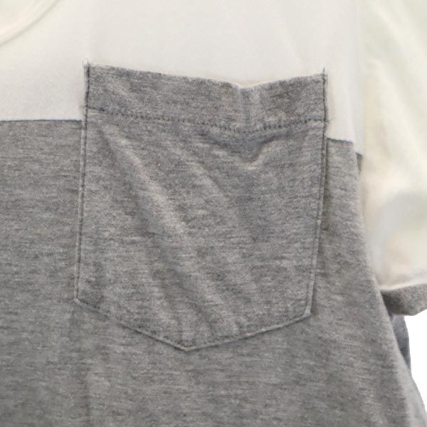 Sacai サカイ 日本製 半袖 Tシャツ 3 グレー系 胸ポケット メンズ