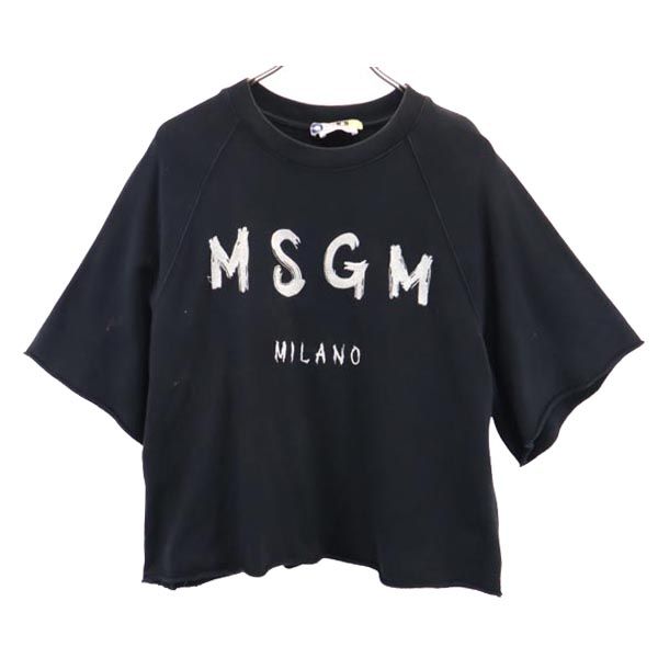 MSGM エムエスジーエム イタリア製 半袖 スウェット トレーナー XS ブラック系 メンズ