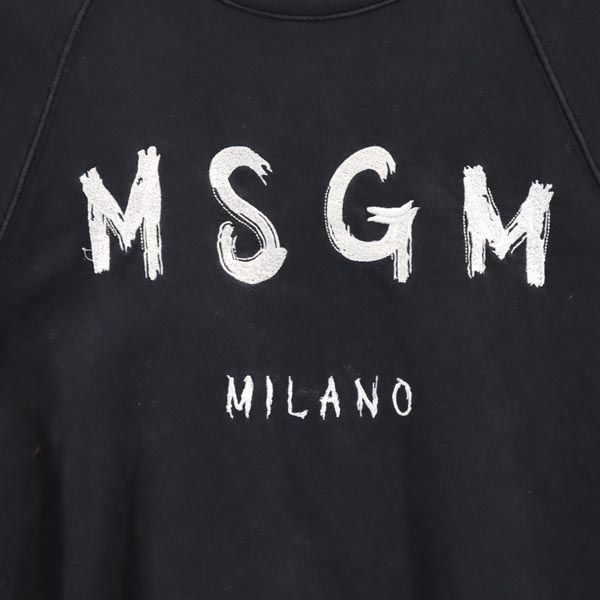 MSGM エムエスジーエム イタリア製 半袖 スウェット トレーナー XS ブラック系 メンズ