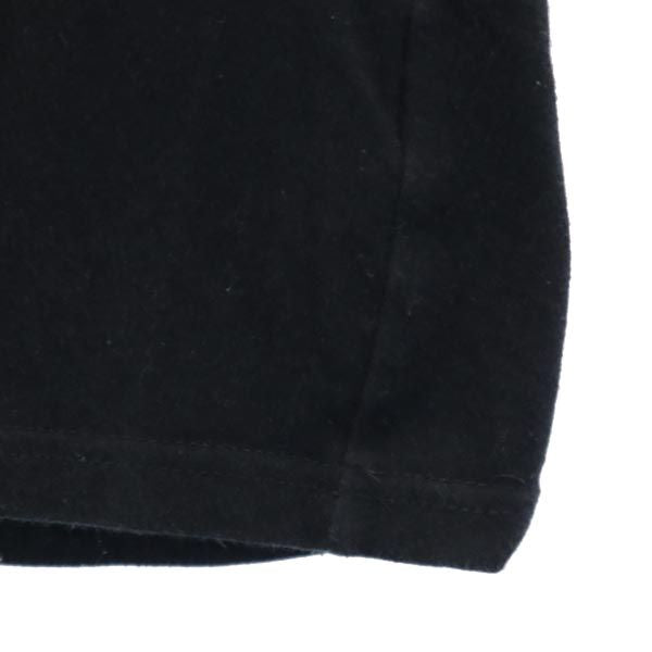 Emporio Armani エンポリオアルマーニ 日本製 バック ラインストーン付 半袖 Vネック Tシャツ S 黒 レディース