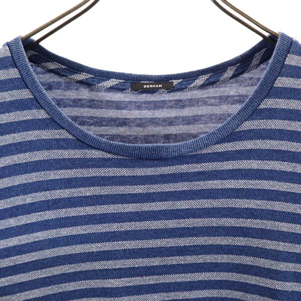DENHAM デンハム ボーダー 半袖 Tシャツ EU S ブルー系 メンズ