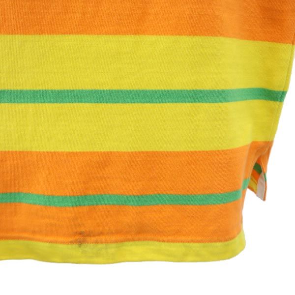 have a good time ハブアグッドタイム ボーダー 半袖 ポロシャツ XL オレンジ系 メンズ