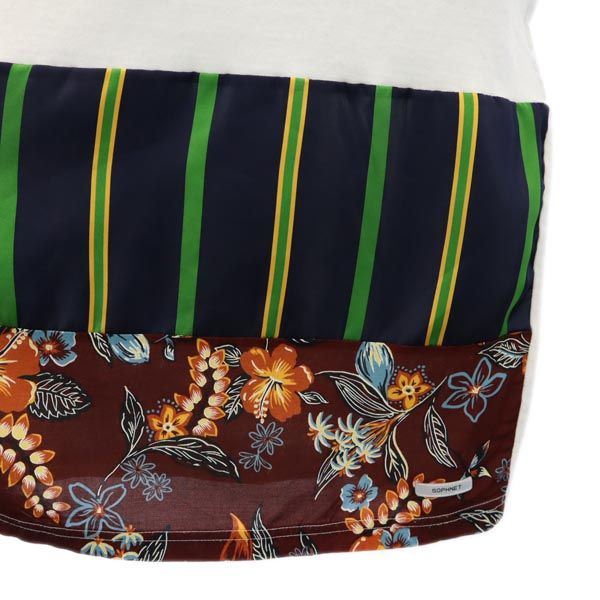 SOPHNET. ソフネット 日本製 バック切替デザイン 半袖 Tシャツ L ホワイト メンズ