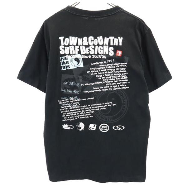 タウンアンドカントリー ロゴプリント 半袖 Tシャツ M ブラック Town&Country メンズ