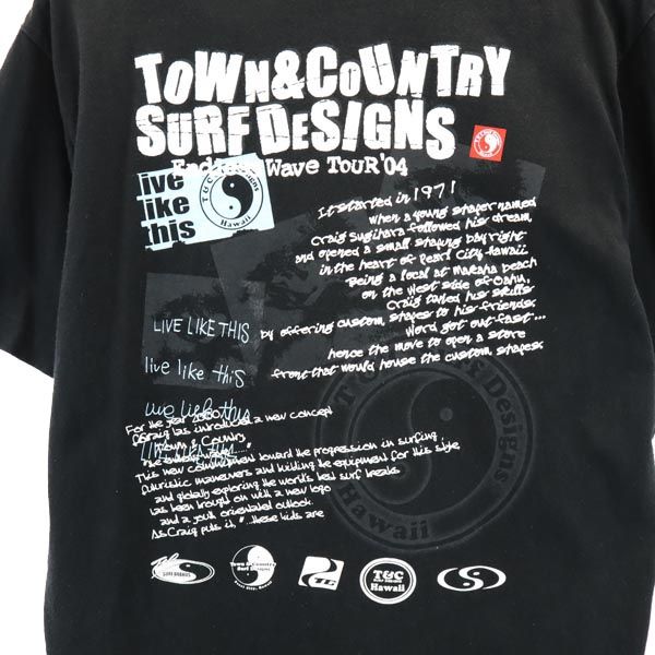 タウンアンドカントリー ロゴプリント 半袖 Tシャツ M ブラック Town&Country メンズ