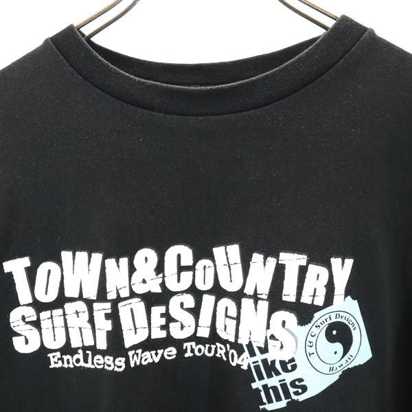 タウンアンドカントリー ロゴプリント 半袖 Tシャツ M ブラック Town&Country メンズ