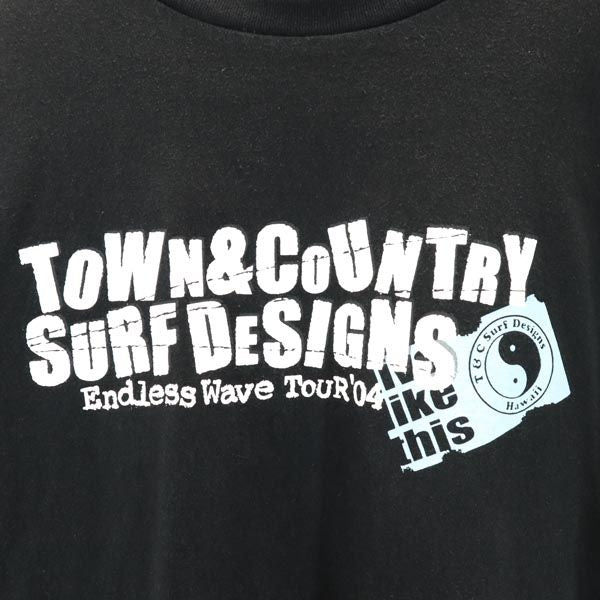 タウンアンドカントリー ロゴプリント 半袖 Tシャツ M ブラック Town&Country メンズ