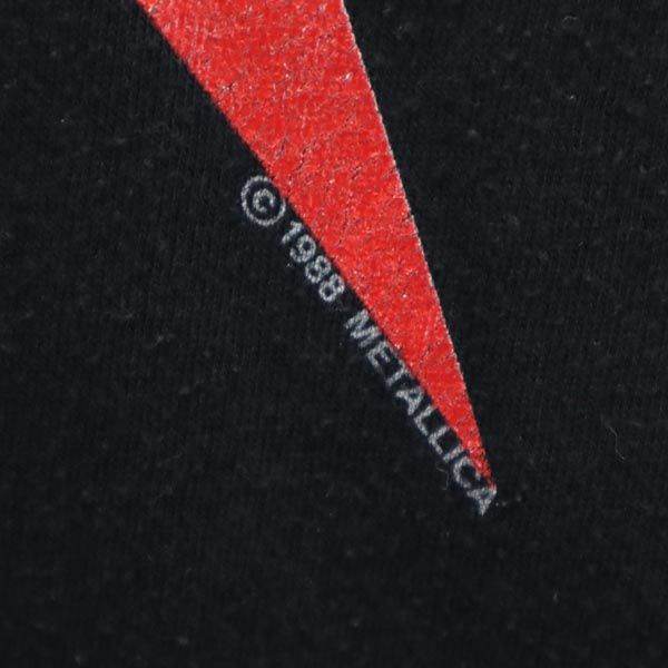 METALLICA メタリカ 80s ヴィンテージ プリント 半袖 Tシャツ 黒系 バンド バンT ロゴ メンズ