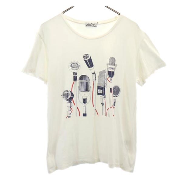 MAISON KITSUNE メゾンキツネ 日本製 プリント 半袖 Tシャツ S ホワイト系 メンズ