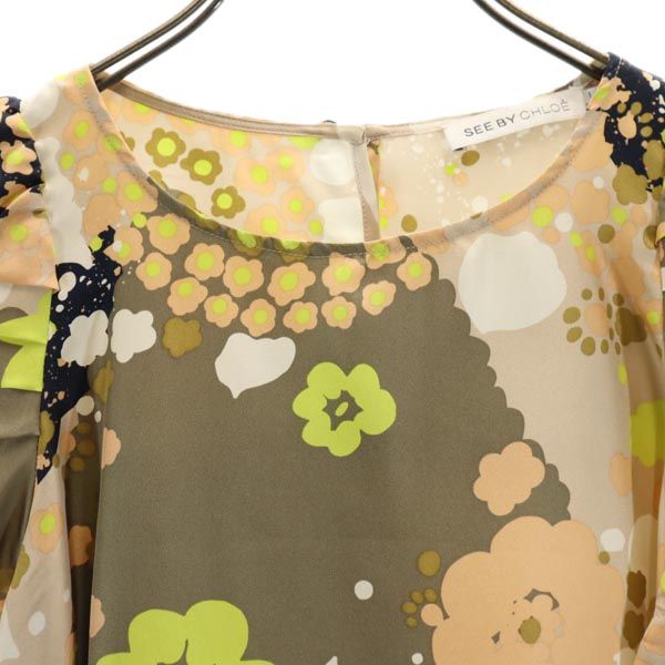 SEE BY CHLOE シーバイクロエ 総柄 半袖 カットソー 2 ブラウス レディース