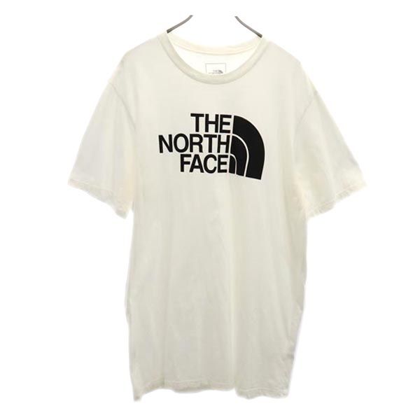 THE NORTH FACE ノースフェイス プリント 半袖 Tシャツ XL ホワイト系 アウトドア メンズ