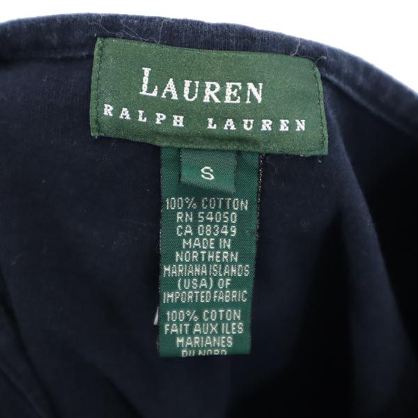 LAUREN RALPH LAUREN ローレンラルフローレン 半袖 Vネック Tシャツ S ネイビー系 レディース