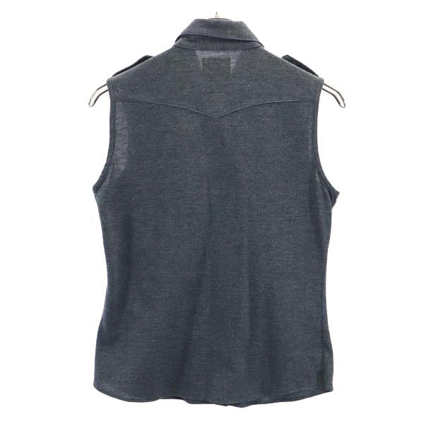 MARK&LONA マークアンドロナ 日本製 ノースリーブ カットソー M ダークグレー レディース