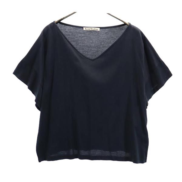 ACNE STUDIOS アクネストゥディオズ 半袖 ドロップショルダー カットソー XS 黒 ユナイテッドアローズ レディース