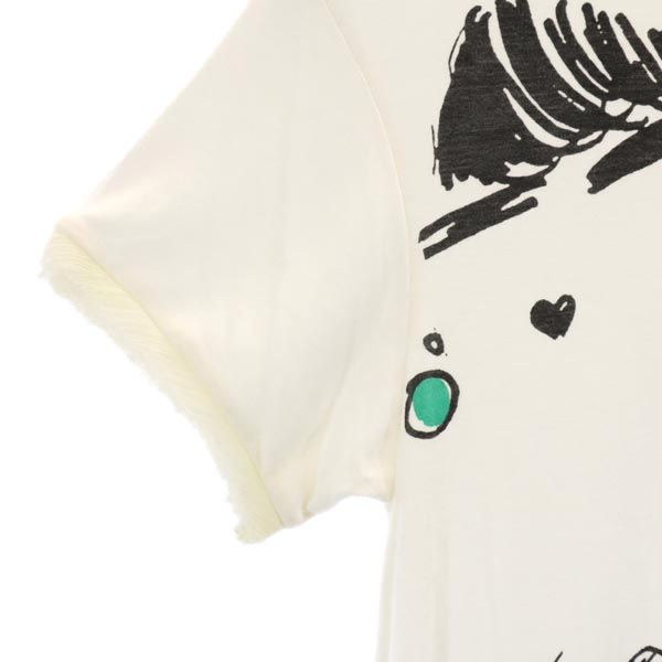 LANVIN ランバン プリント 半袖 Tシャツ S アイボリー系 カットソー レディース
