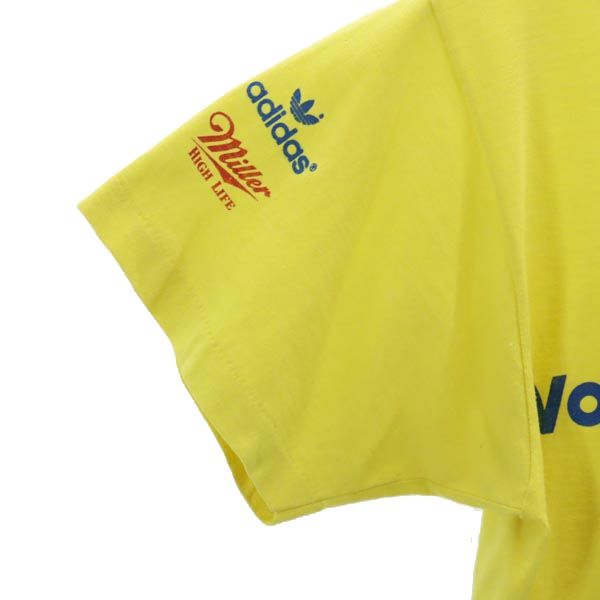 SCREEN STARS スクリーンスターズ 90s オールド USA製 半袖 Tシャツ M 黄 クルーネック ロゴプリント メンズ