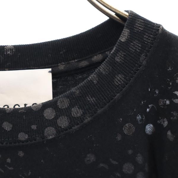 tactor タクター スクリーンプリント 半袖 Tシャツ 1 黒系 ホログラムシート クルーネック メンズ