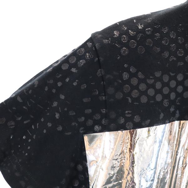 tactor タクター スクリーンプリント 半袖 Tシャツ 1 黒系 ホログラムシート クルーネック メンズ