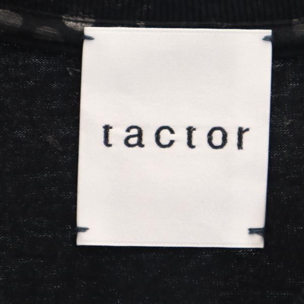 tactor タクター スクリーンプリント 半袖 Tシャツ 1 黒系 ホログラムシート クルーネック メンズ