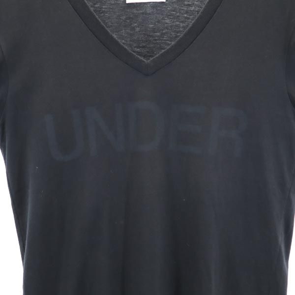 Emporio Armani エンポリオアルマーニ プリント 半袖 Vネック Tシャツ USA M ブラック系 ロゴ メンズ