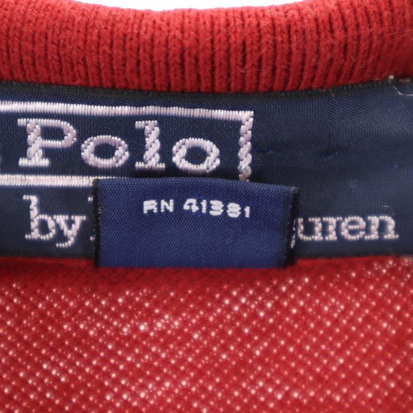 Polo by Ralph Lauren ポロバイラルフローレン 半袖 ポロシャツ XL 赤 鹿の子 メンズ