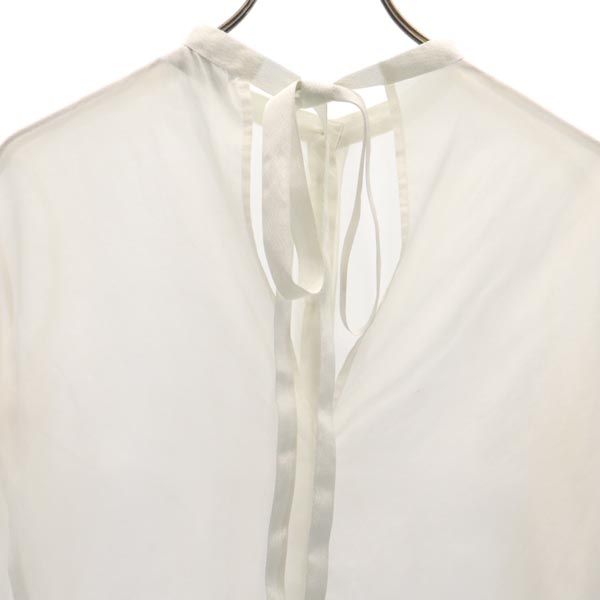 DIESEL ディーゼル バック リボン 長袖 シアー ブラウス XS 白 バックリボン シャツ レディース