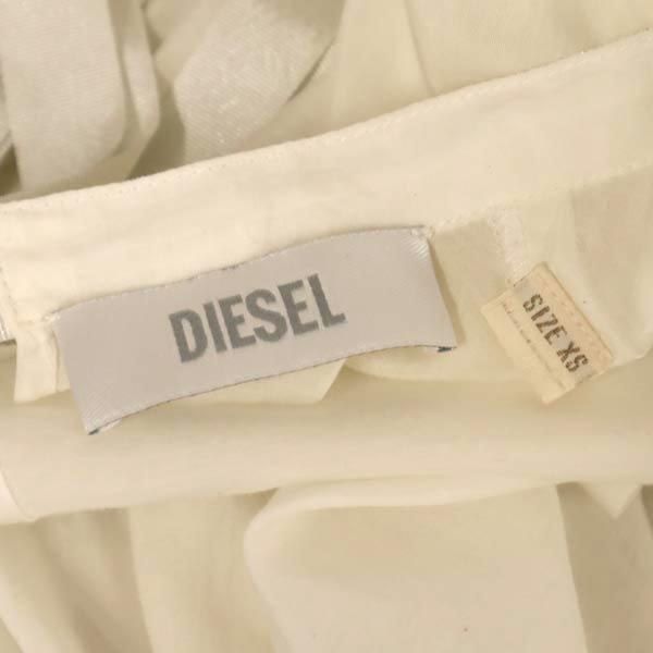 DIESEL ディーゼル バック リボン 長袖 シアー ブラウス XS 白 バックリボン シャツ レディース