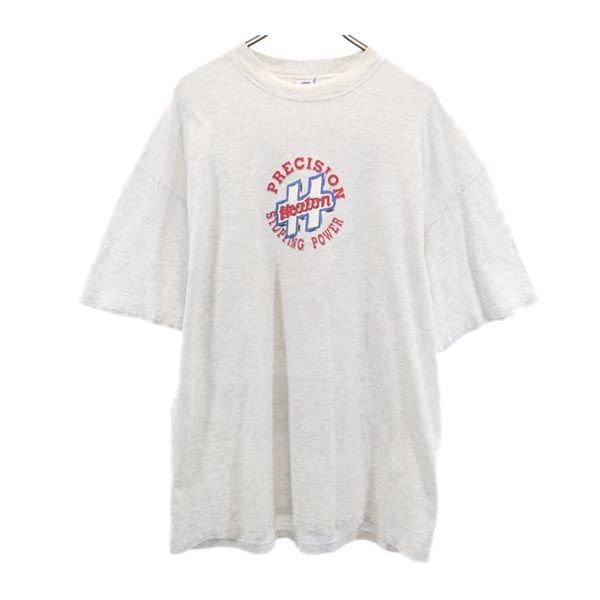 BULLETIN ATHLETIC 90s オールド バックプリント 半袖 Tシャツ L グレー アイスホッケー メンズ