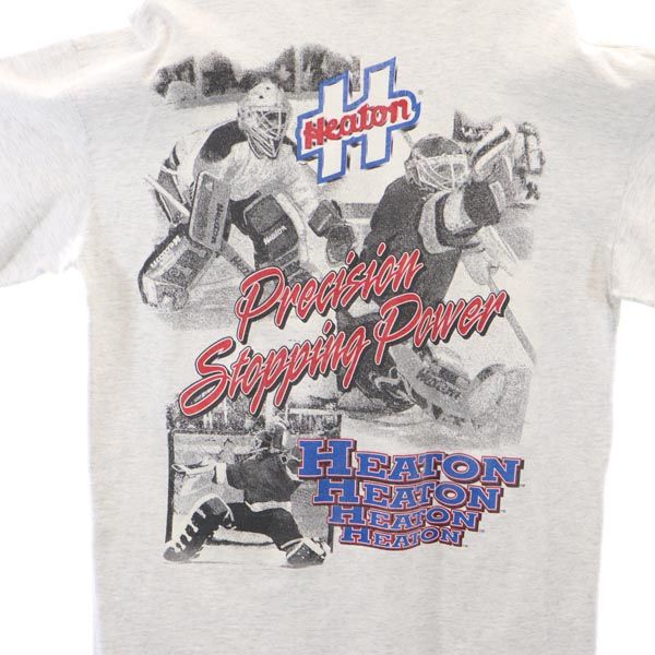 BULLETIN ATHLETIC 90s オールド バックプリント 半袖 Tシャツ L グレー アイスホッケー メンズ