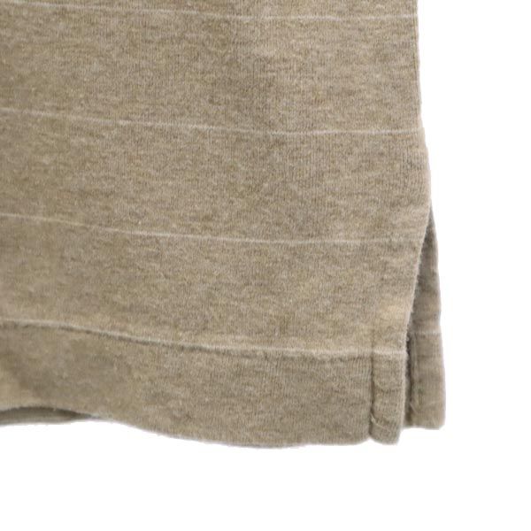 Polo by Ralph Lauren ポロバイラルフローレン ボーダー柄 半袖 ポロシャツ S ベージュ系 ロゴ刺_ メンズ