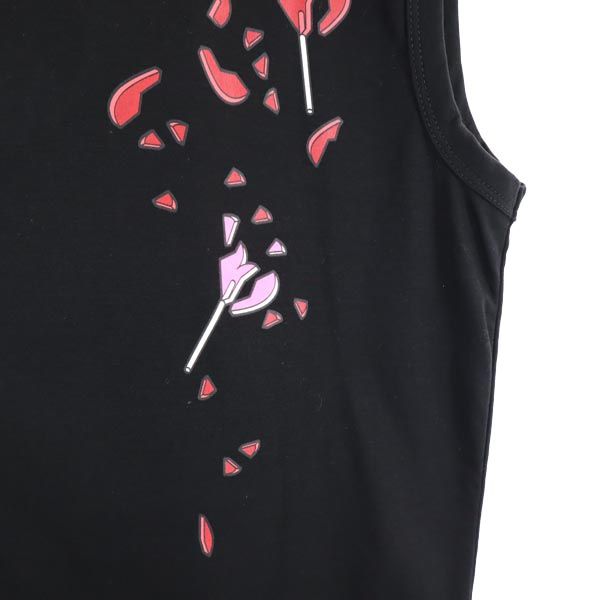 DIESEL ディーゼル プリント ノースリーブ カットソー XS ブラック系 レディース