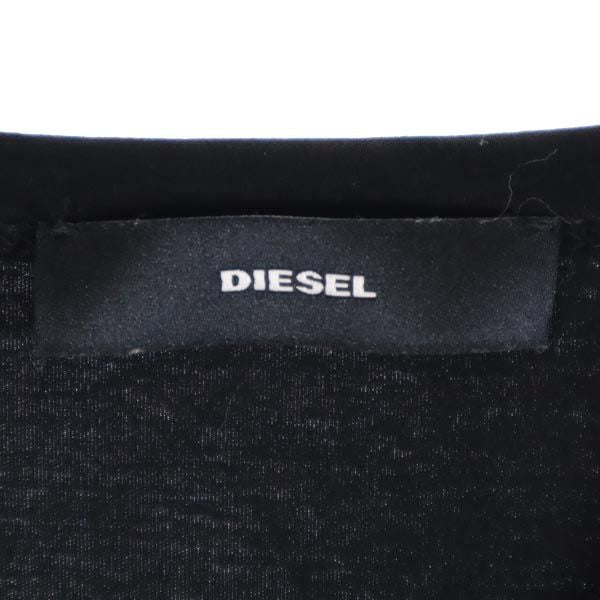 DIESEL ディーゼル プリント ノースリーブ カットソー XS ブラック系 レディース