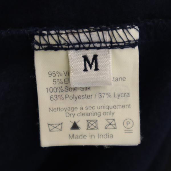 LANVIN ランバン 半袖 ウエストリボン カットソー M ネイビー系 チュニック レディース