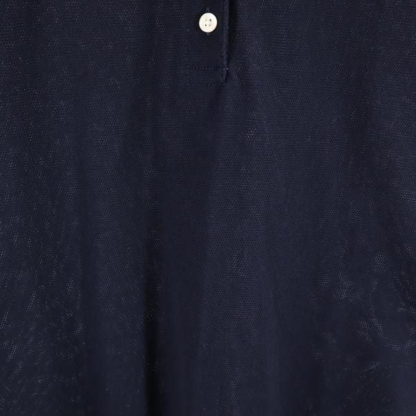 PEARLY GATES パーリーゲイツ 日本製 ゴルフ 半袖 ポロシャツ 0 紺 鹿の子 レディース