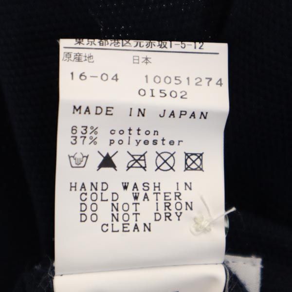 PEARLY GATES パーリーゲイツ 日本製 ゴルフ 半袖 ポロシャツ 0 紺 鹿の子 レディース