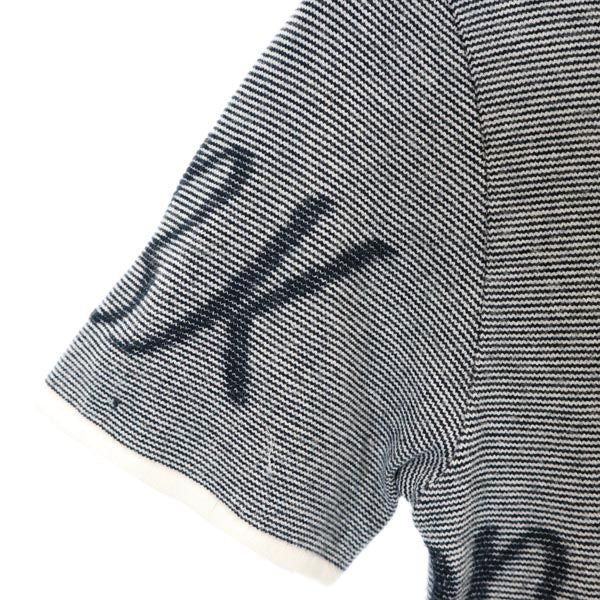 PBK ピービーケー 総柄 半袖 ボートネック カットソー 40 ネイビー レディース