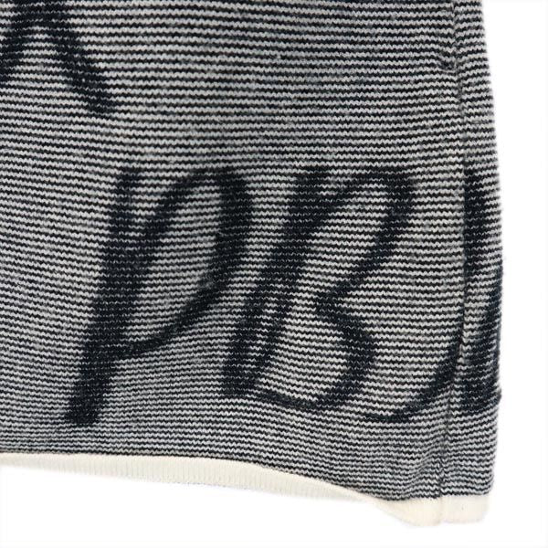 PBK ピービーケー 総柄 半袖 ボートネック カットソー 40 ネイビー レディース