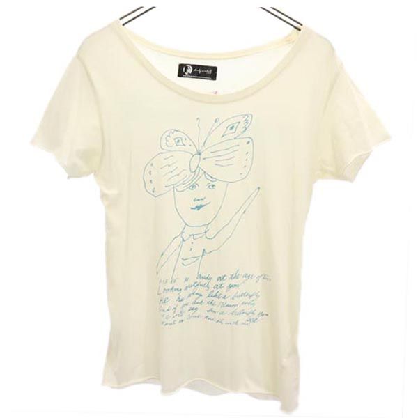 Andy Warhol アンディーウォーホル 日本製 プリント 半袖 Tシャツ FREE ベージュ系 レディース