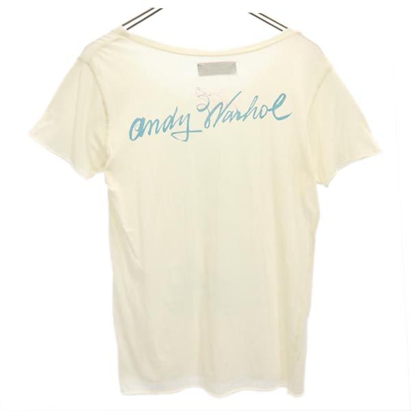 Andy Warhol アンディーウォーホル 日本製 プリント 半袖 Tシャツ FREE ベージュ系 レディース