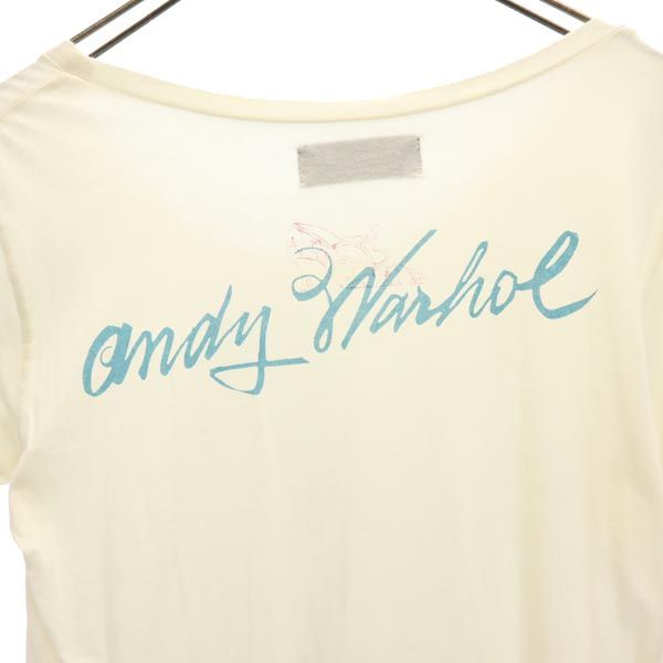 Andy Warhol アンディーウォーホル 日本製 プリント 半袖 Tシャツ FREE ベージュ系 レディース