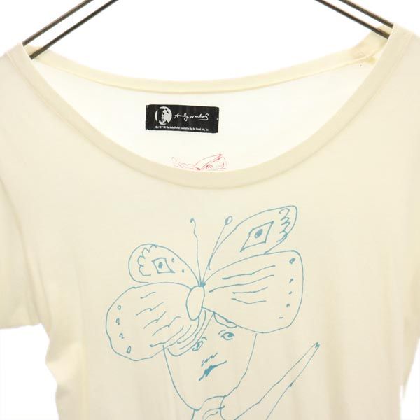 Andy Warhol アンディーウォーホル 日本製 プリント 半袖 Tシャツ FREE ベージュ系 レディース