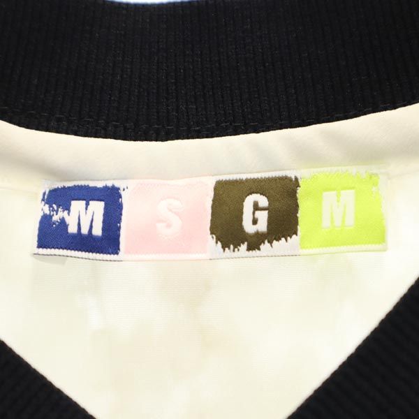 MSGM エムエスジーエム イタリア製 ノースリーブ Vネック カットソー 38 ホワイト系 ベスト レディース