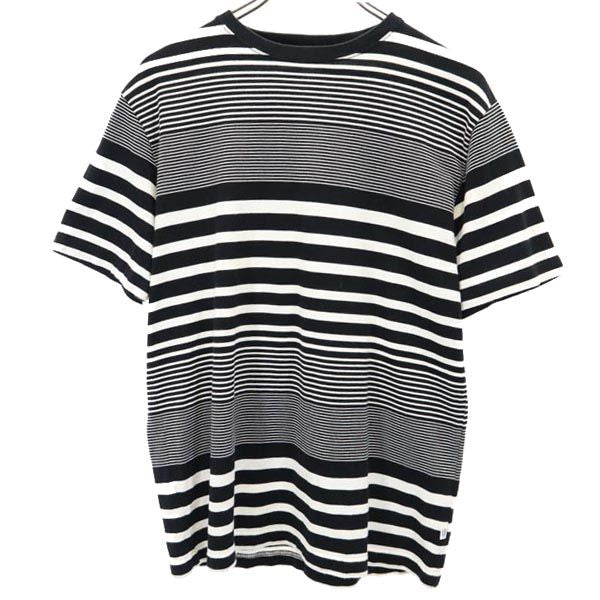 HEAD PORTER PLUS ヘッドポータープラス 日本製 ボーダー 半袖 Tシャツ M ホワイト系 メンズ