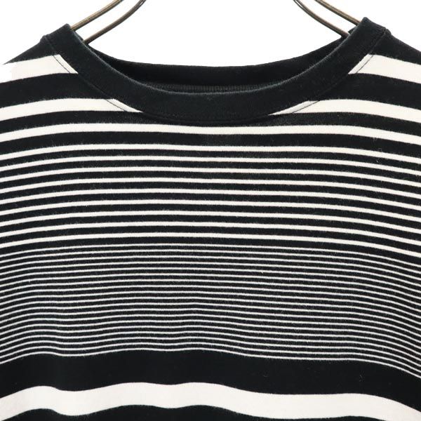 HEAD PORTER PLUS ヘッドポータープラス 日本製 ボーダー 半袖 Tシャツ M ホワイト系 メンズ