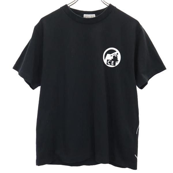 C.E シーイー 日本製 プリント 半袖 Tシャツ S ブラック系 メンズ