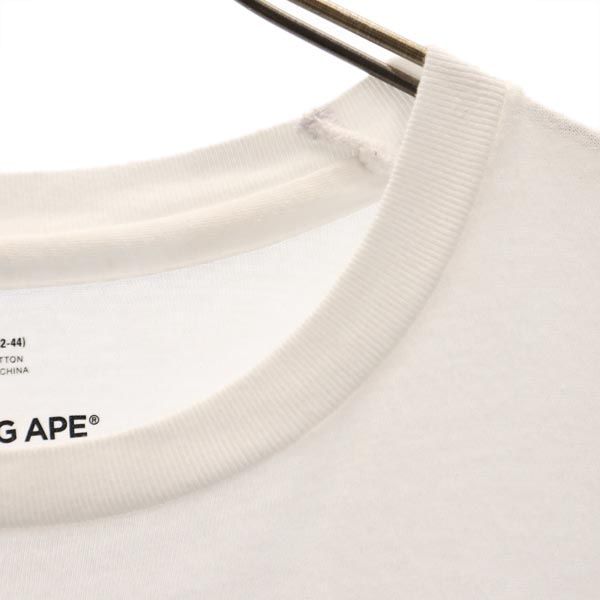 Hanes ヘインズ アベイシングエイプ コラボ 半袖 Tシャツ L ホワイト系 A BATHING APE メンズ