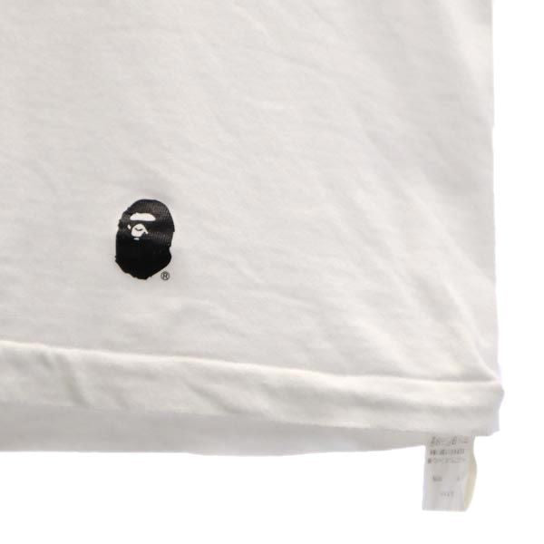 Hanes ヘインズ アベイシングエイプ コラボ 半袖 Tシャツ L ホワイト系 A BATHING APE メンズ